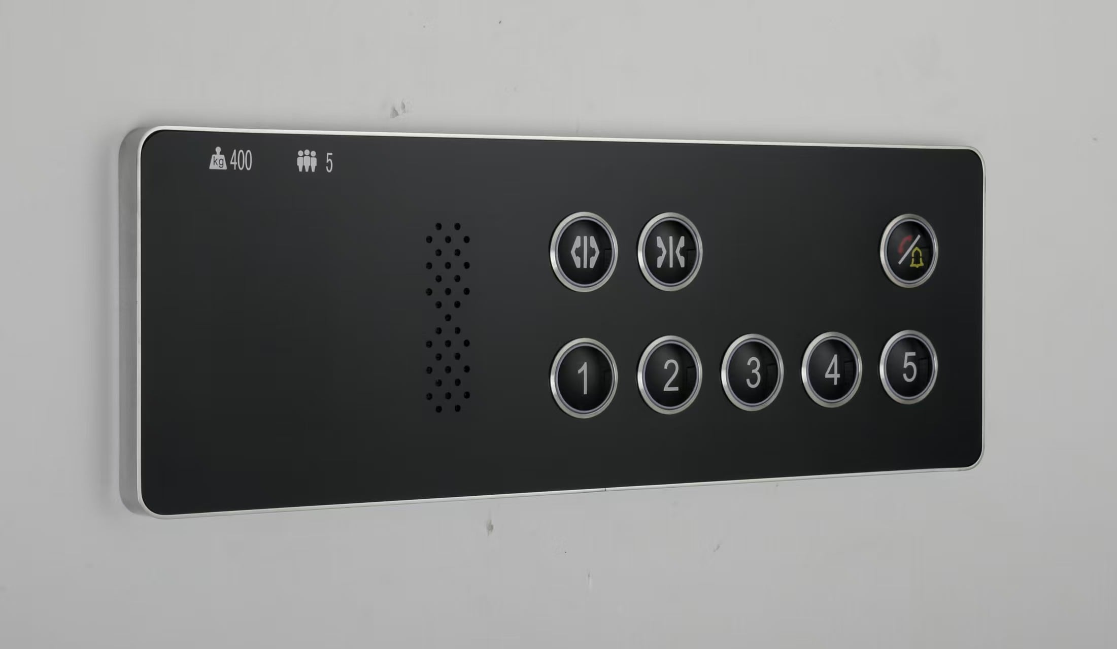 Wide car operating panel with elevator controls