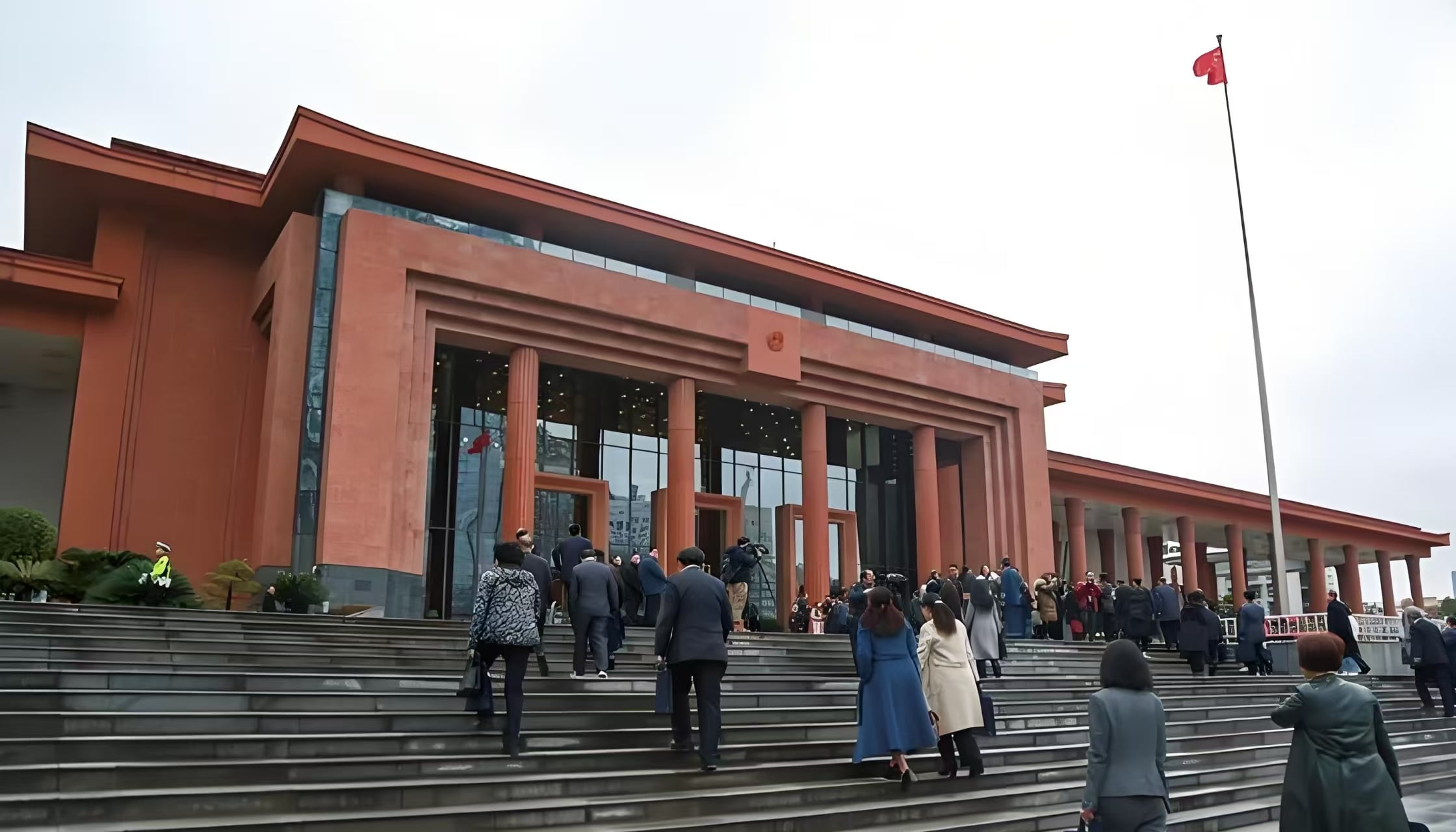Public building project entrance