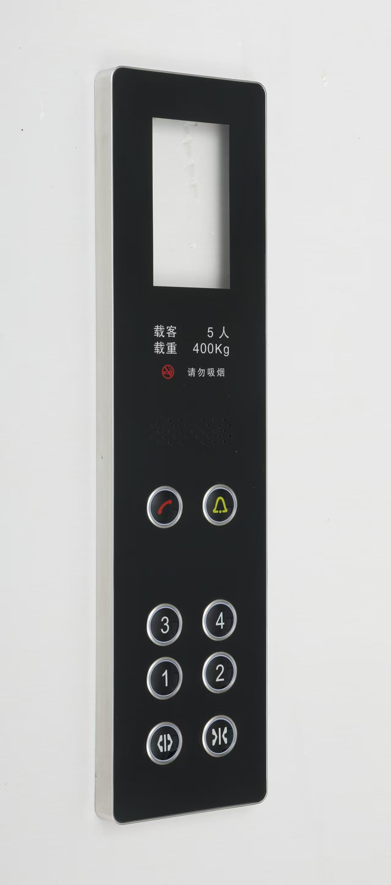Full-height car operating panel with floor and function controls